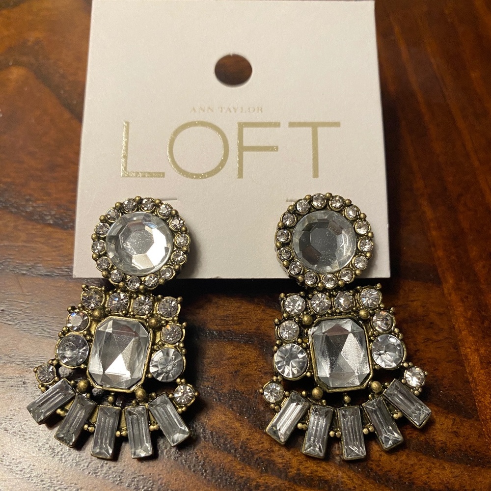 LOFT Rhinestone Earrings - NEW!!